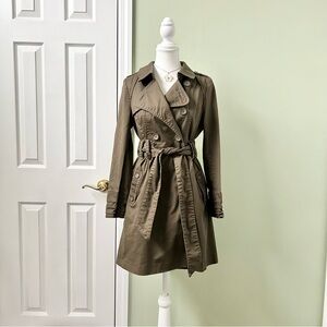 Brown trench coat